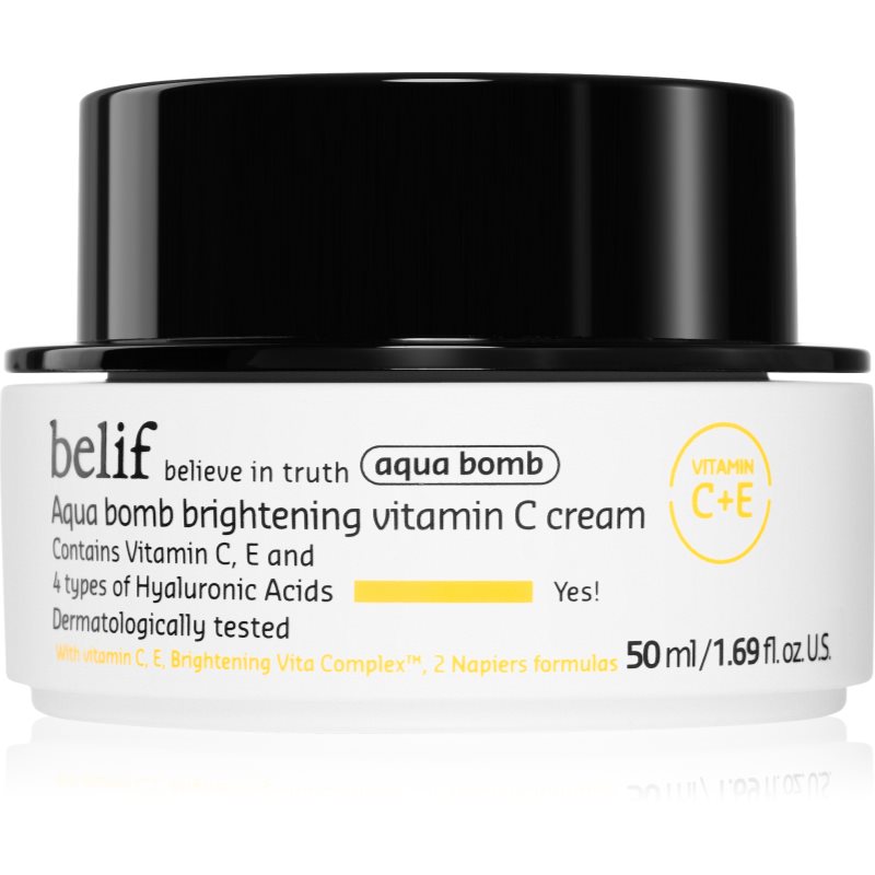 belif Aqua Bomb Brightening Vitamin C Cream crema iluminatoare cu efect de hidratare 50 ml