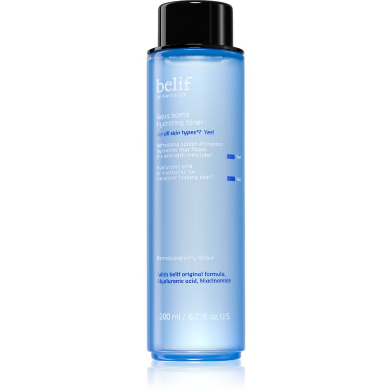 belif Aqua Bomb Hydrating Toner lotiune hidratanta racoritoare cu efect calmant 200 ml