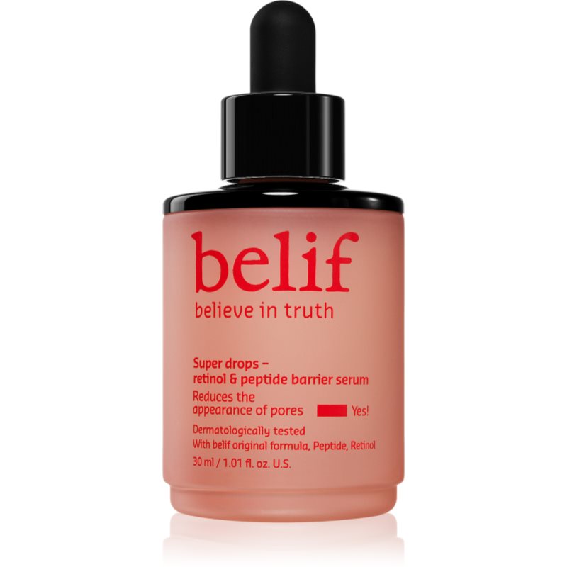belif Super Drops Retinol & Peptide Barrier Serum tonifiere intensiv ser cu peptide 30 ml