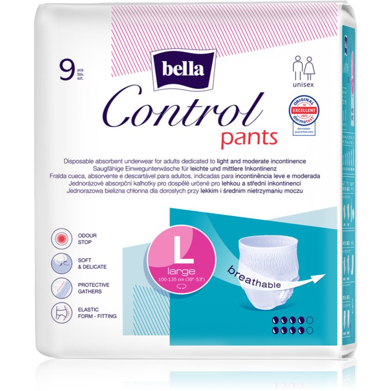 BELLA Control Pants Size L scutece de unică folosință tip chiloțel 9 buc