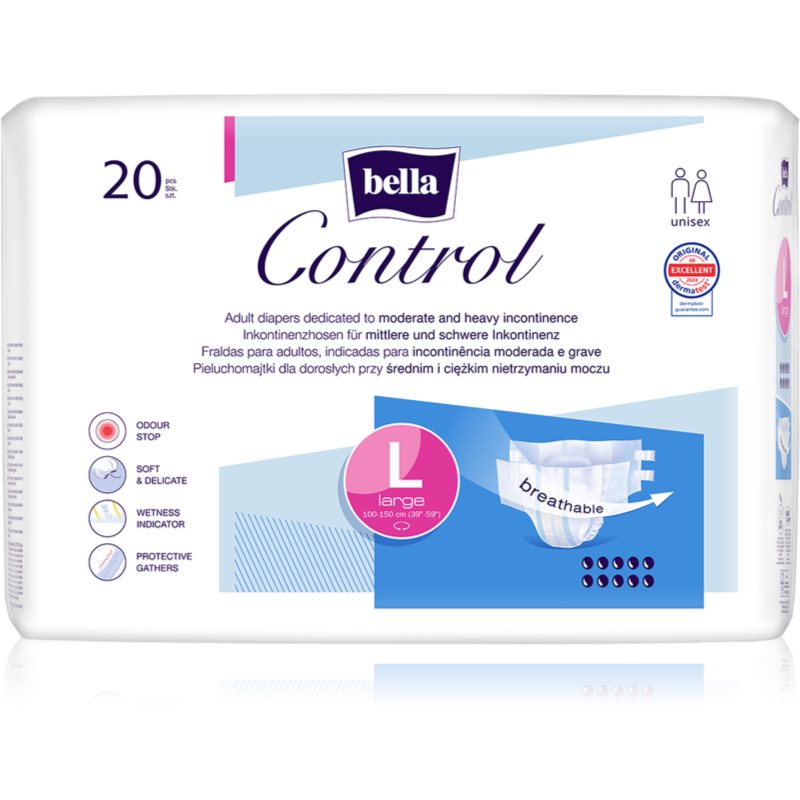 BELLA Control Size L scutece de unică folosință tip chiloțel 20 buc