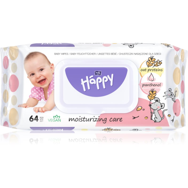 Bella Baby Happy Oat proteins and Panthenol Șervețele umede pentru copii 64 buc