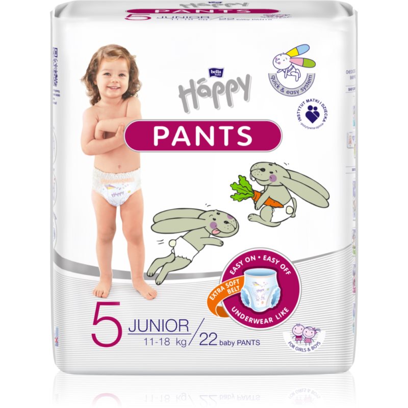 BELLA Baby Happy Pants Size 5 Junior scutece de unică folosință tip chiloțel 11-18 kg 22 buc