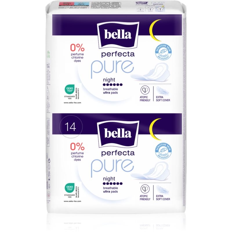 BELLA Perfecta Pure Night absorbante menstruale ultrasubțiri 14 buc