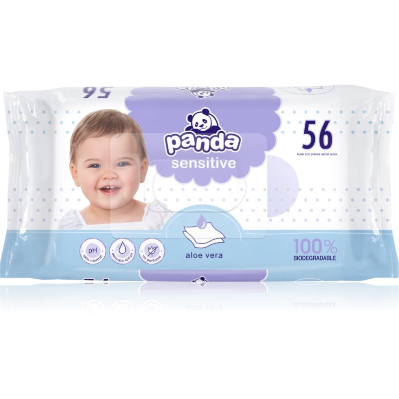 Bella Baby Happy Panda Sensitive șervețele umede pentru copii 56 buc