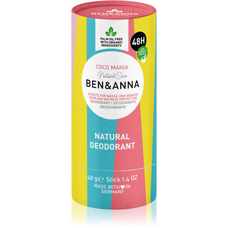 BEN&ANNA Natural Deodorant Coco Mania deodorant stick