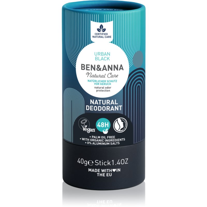 BEN&ANNA Natural Deodorant Urban Black deodorant stick