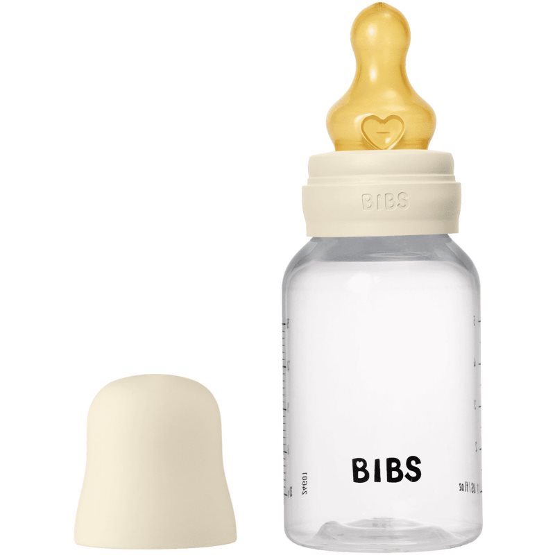 BIBS Anti-Colic Baby Bottle Latex biberon anticolici cu tetină din cauciuc Ivory 150 ml