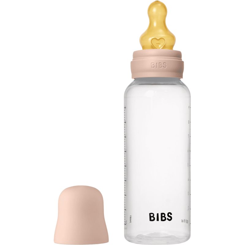 BIBS Anti-Colic Baby Bottle Latex biberon anticolici cu tetină din cauciuc Blush 270 ml