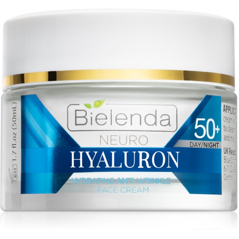 Bielenda Neuro Hyaluron crema de fata hidratanta ziua și noaptea 50+ 50 ml