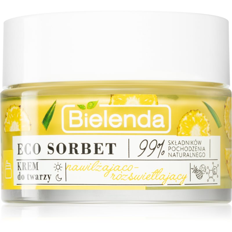 Bielenda Eco Sorbet Pineapple cremă de față, pentru hidratare și iluminare 50 ml