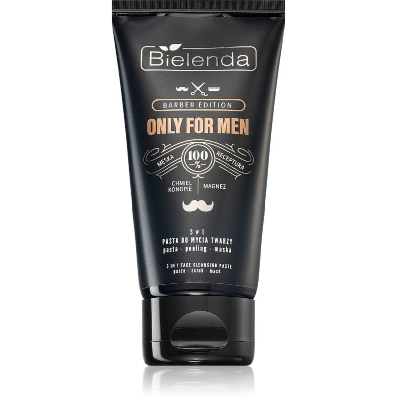 Bielenda Only for Men Barber Edition pastă de curățare 3 in 1 150 g