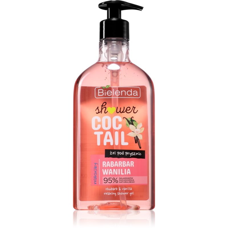 Bielenda Shower Coctail Rhubarb + Vanilla gel de dus relaxant 400 ml