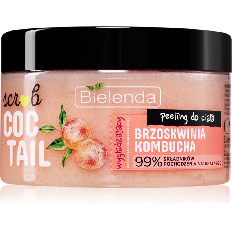 Bielenda Coctail Scrub Peach + Kombucha exfoliant pentru corp cu efect de hidratare 350 g