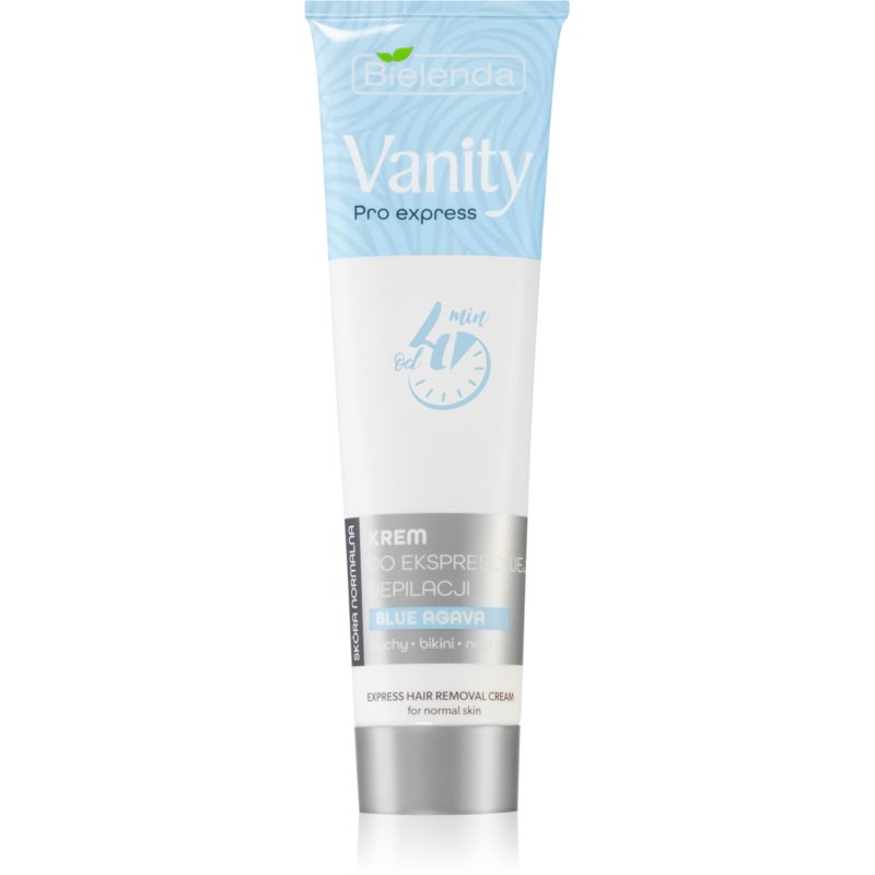 Bielenda Vanity Pro Express crema depilatoare pentru mâini, axile și zona inghinală pentru piele uscata Blue Agava 75 ml