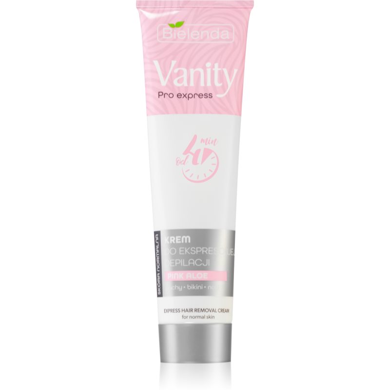 Bielenda Vanity Pro Express crema depilatoare pentru mâini, axile și zona inghinală pentru piele sensibila Pink Aloe 75 ml