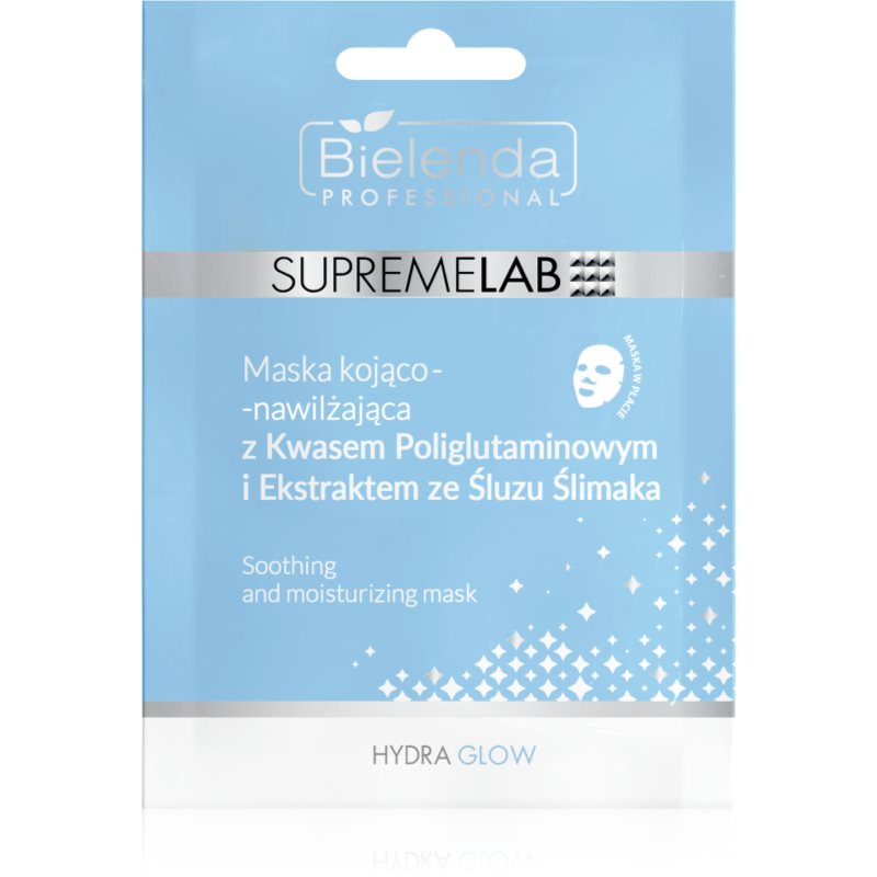 Bielenda Professional Supremelab Hydra Glow mască textilă hidratantă cu extract de melc 1 buc