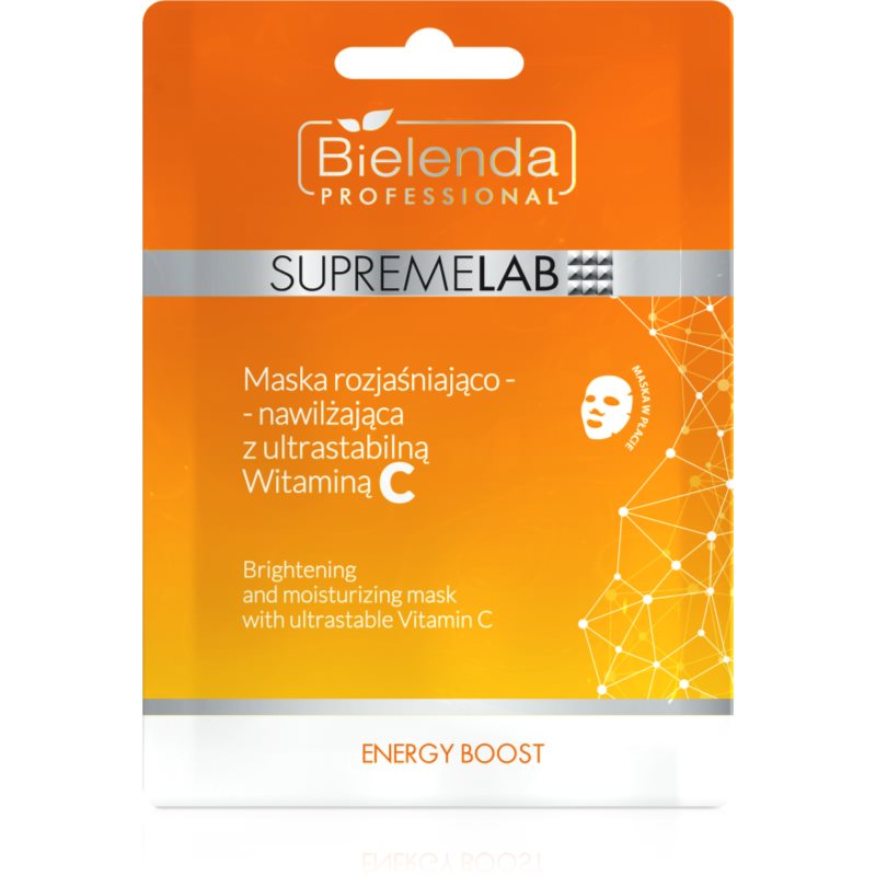 Bielenda Professional Supremelab Energy Boost mască textilă iluminatoare cu vitamina C 1 buc