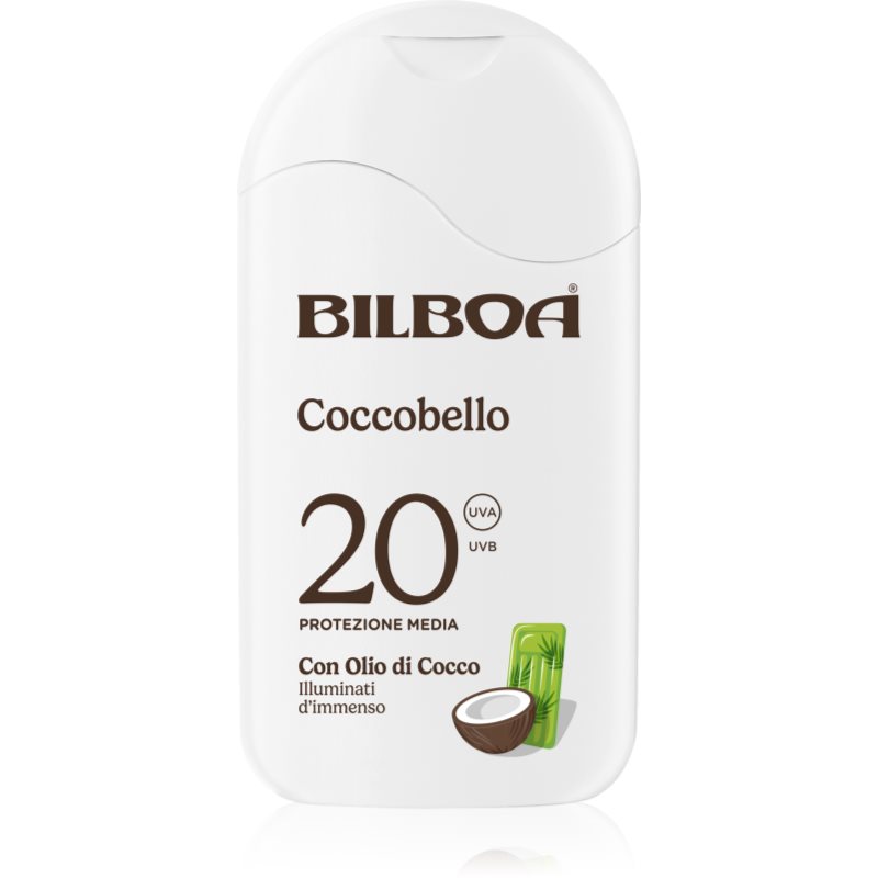 Bilboa Coccobello Latte loțiune pentru plaja cu ulei de cocos SPF 20 200 ml Bilboa Coccobello Latte loțiune pentru plaja cu ulei de cocos SPF 20 200 ml