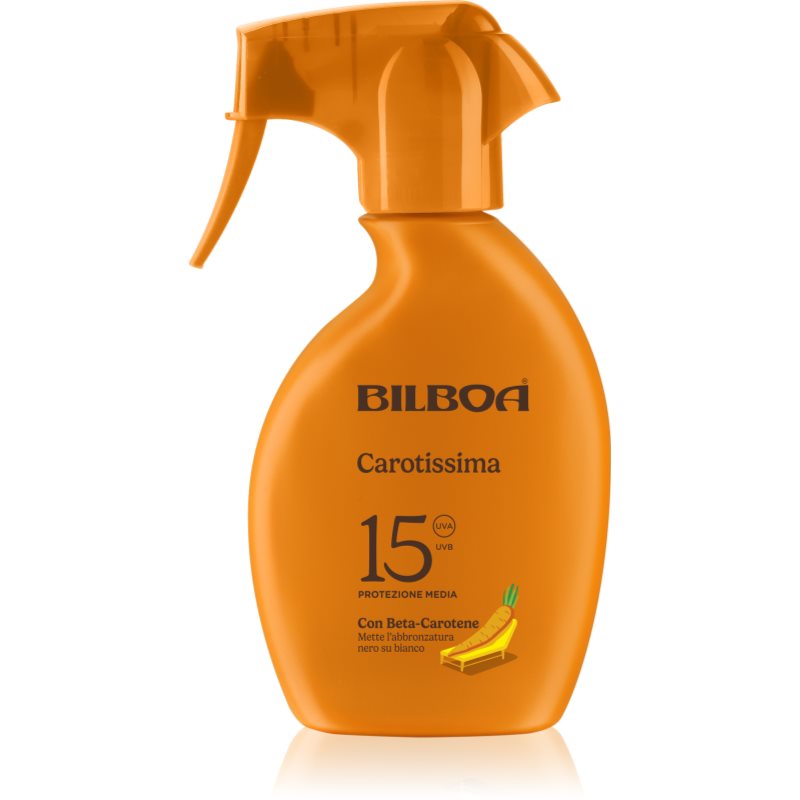 Bilboa Carotissima Trigger spray solar cu beta-caroten SPF 15 250 ml