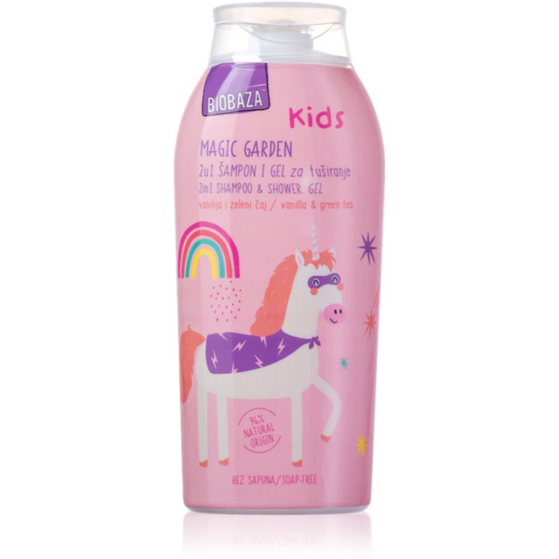 BIOBAZA Magic Garden gel de dus pentru corp si par pentru copii 250 ml