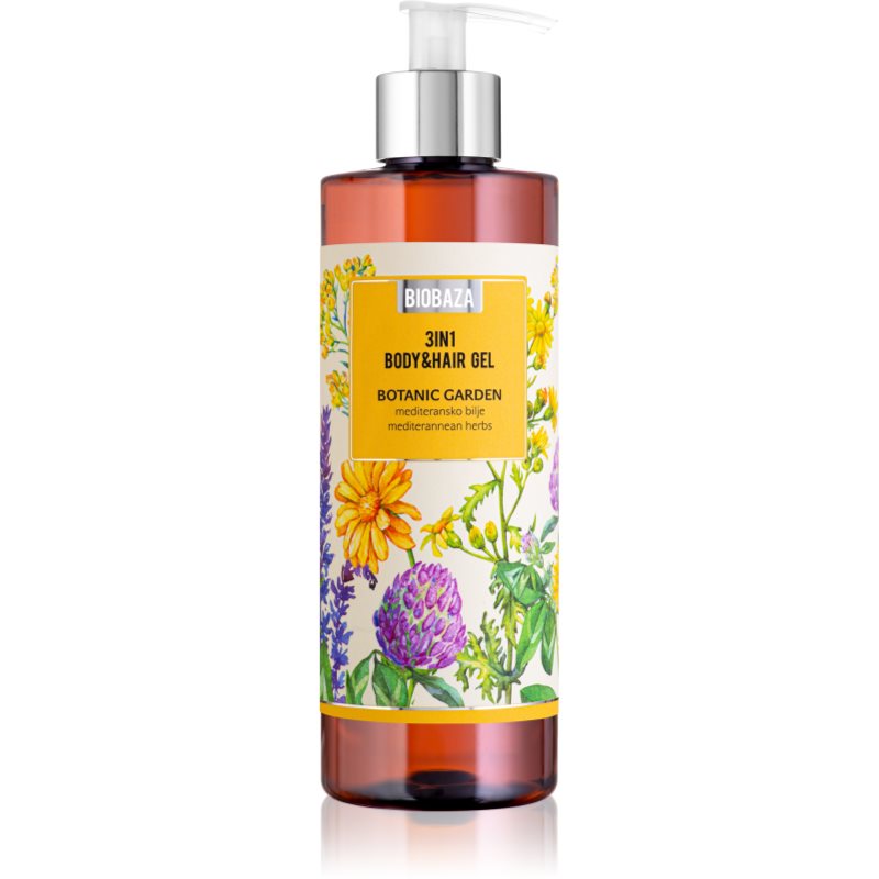 BIOBAZA 3in1 Body&Hair Gel Botanic Garden sampon, balsam si gel de dus 3in1 400 ml