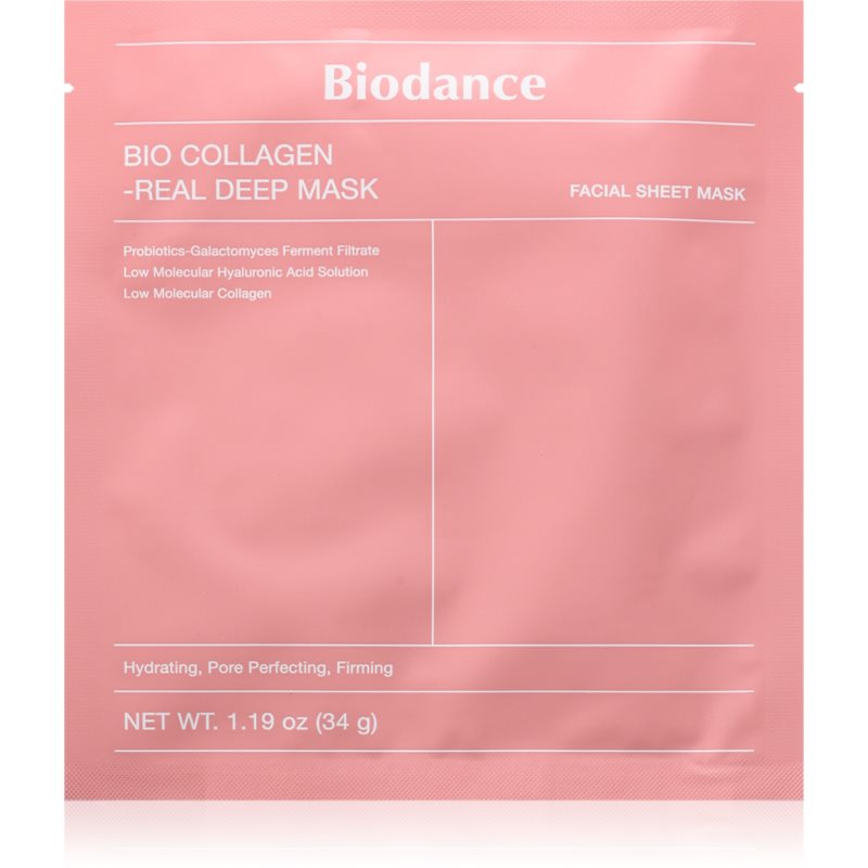 Biodance Bio-Collagen Real Deep Mask mască intensă cu hidrogel hidrateaza pielea si inchide porii 34 g