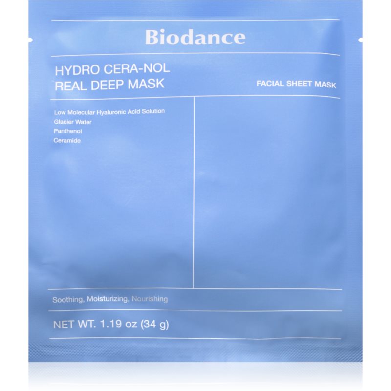 Biodance Hydro Cera-nol Real Deep Mask masca faciala hidratanta cu efect calmant 34 g