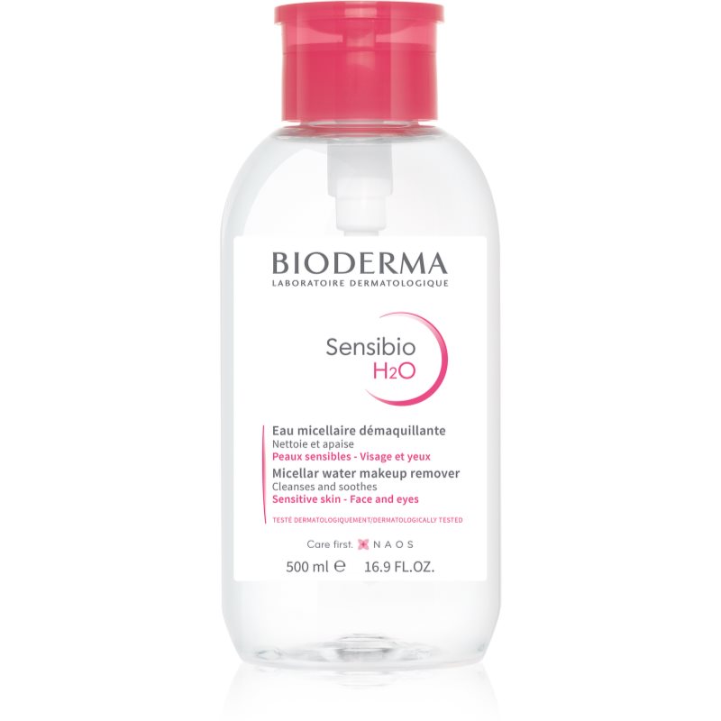 Bioderma Sensibio H2O apă micelară pentru piele sensibilă cu pompiță 500 ml