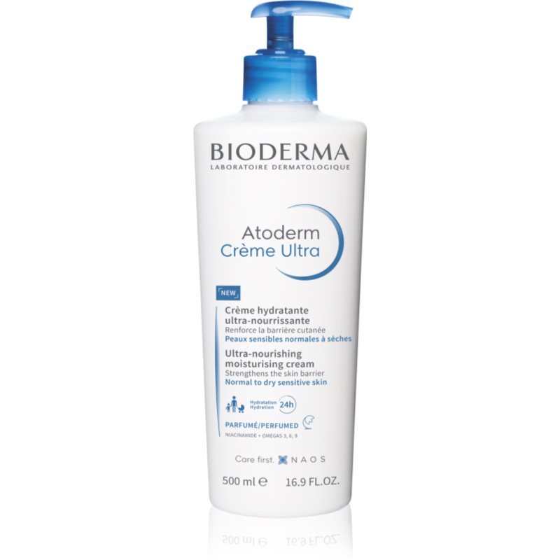 Bioderma Atoderm Créme Ultra Cremă nutritivă de corp pentru piele normală, sensibilă și uscată produs parfumat 500 ml