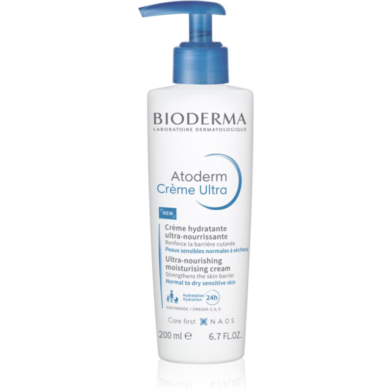 Bioderma Atoderm Créme Ultra Cremă nutritivă de corp pentru piele normală, sensibilă și uscată fara parfum 200 ml