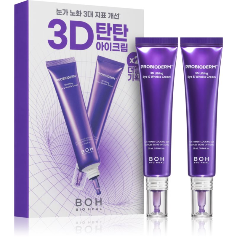 BIOHEAL BOH Probioderm 3D Lifting Eye &amp; Wrinkle Cream crema pentru ochi anti-imbatranire pachet duo 2x25 ml