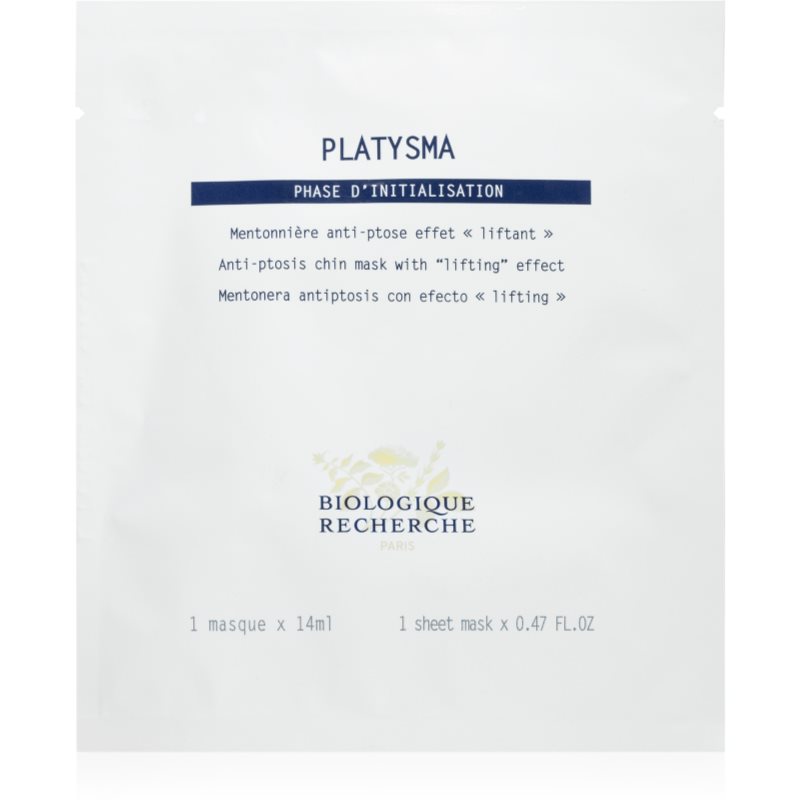 Biologique Recherche Platysma mască textilă cu efect de lifting pentru fermitatea gâtului și a bărbiei 14 ml