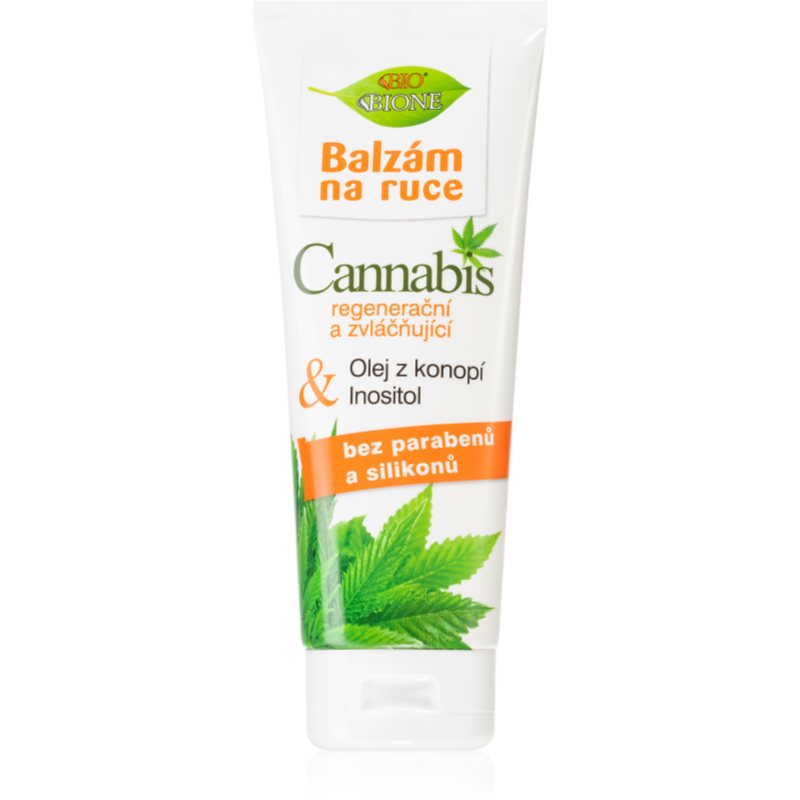 Bione Cosmetics Cannabis Balsam regenerator și hidratant pentru mâini 205 ml