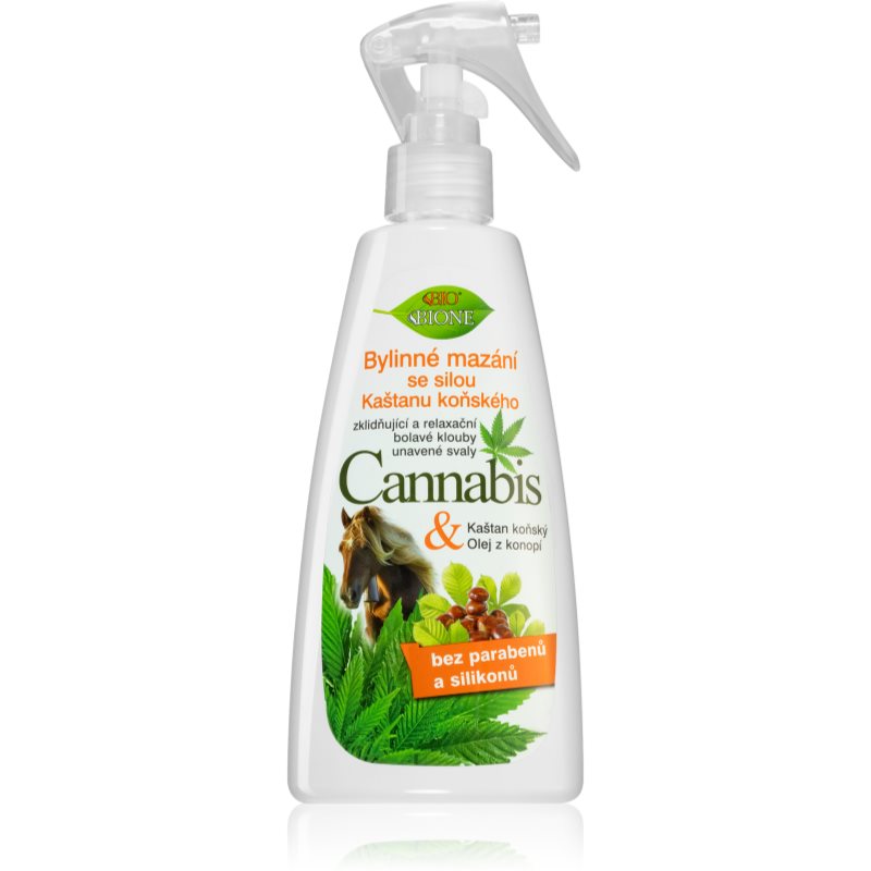 Bione Cosmetics Cannabis unguent din canepa pentru mușchi obosiți 260 ml