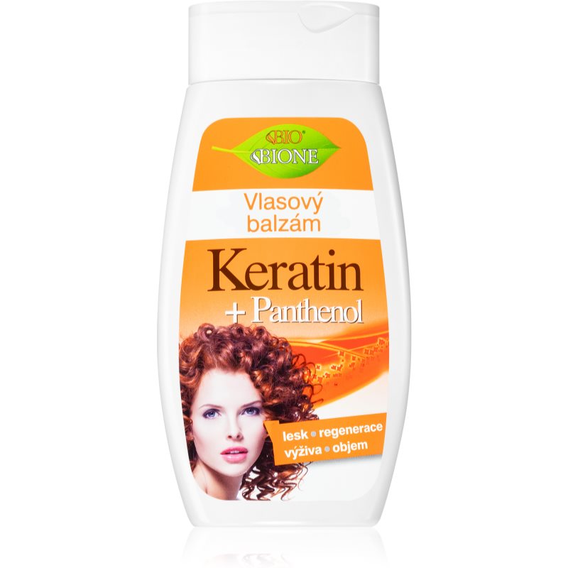 Bione Cosmetics Keratin + Panthenol balsam regenerator pentru păr 260 ml