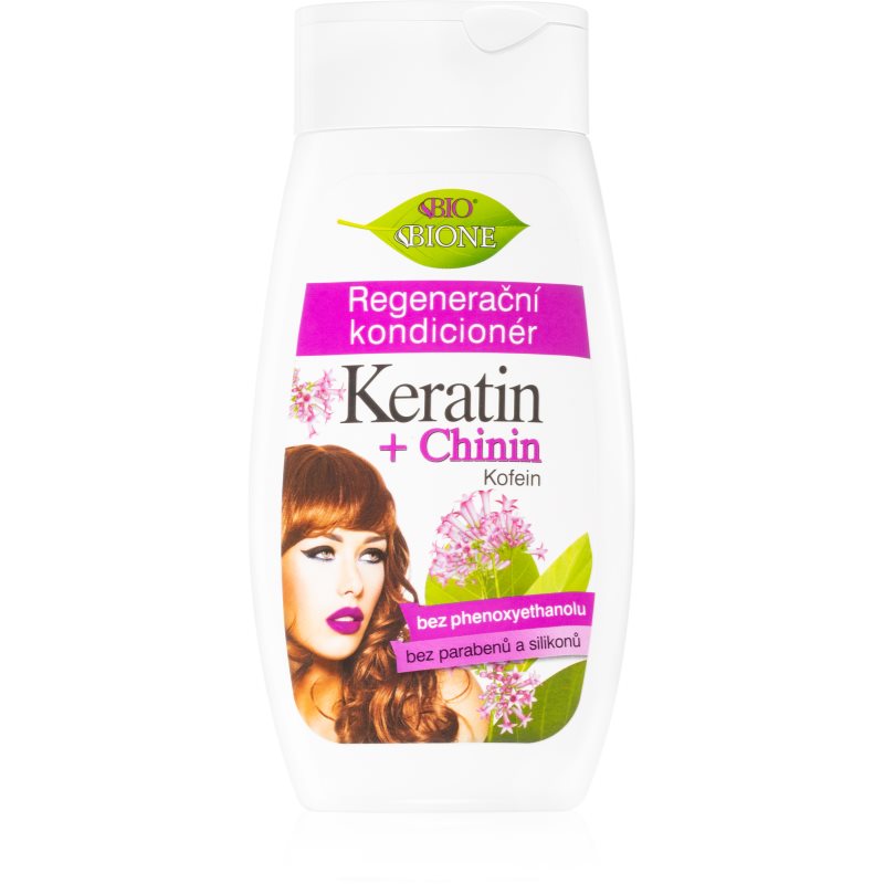 Bione Cosmetics Keratin + Chinin balsam regenerator pentru păr 260 ml