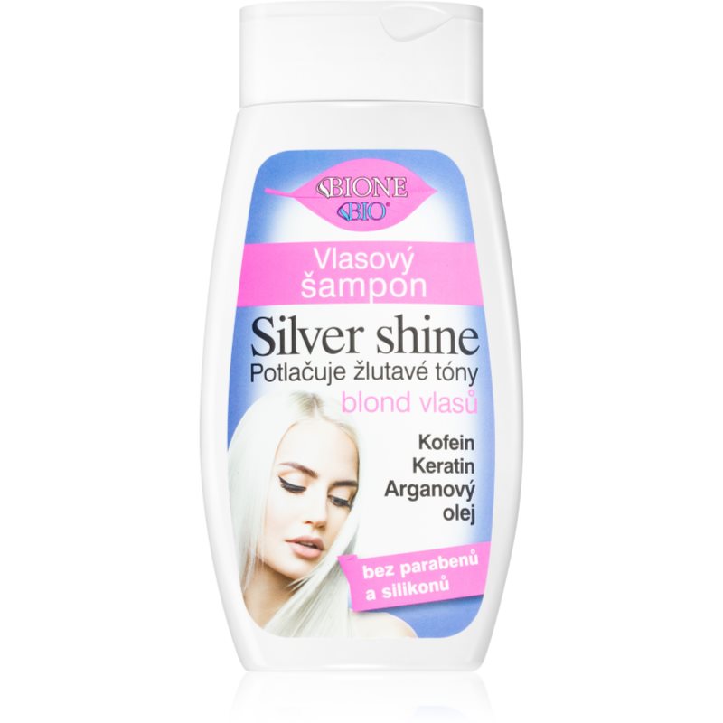 Bione Cosmetics Silver Shine șampon pentru neutralizarea tonurilor de galben 260 ml