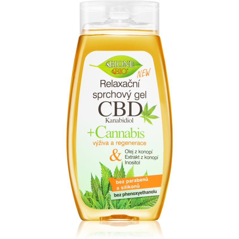 Bione Cosmetics Cannabis CBD gel de dus relaxant cu CBD 260 ml