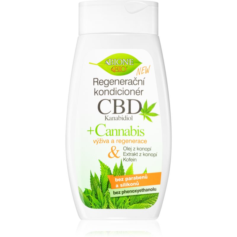 Bione Cosmetics Cannabis CBD balsam regenerator pentru păr 260 ml