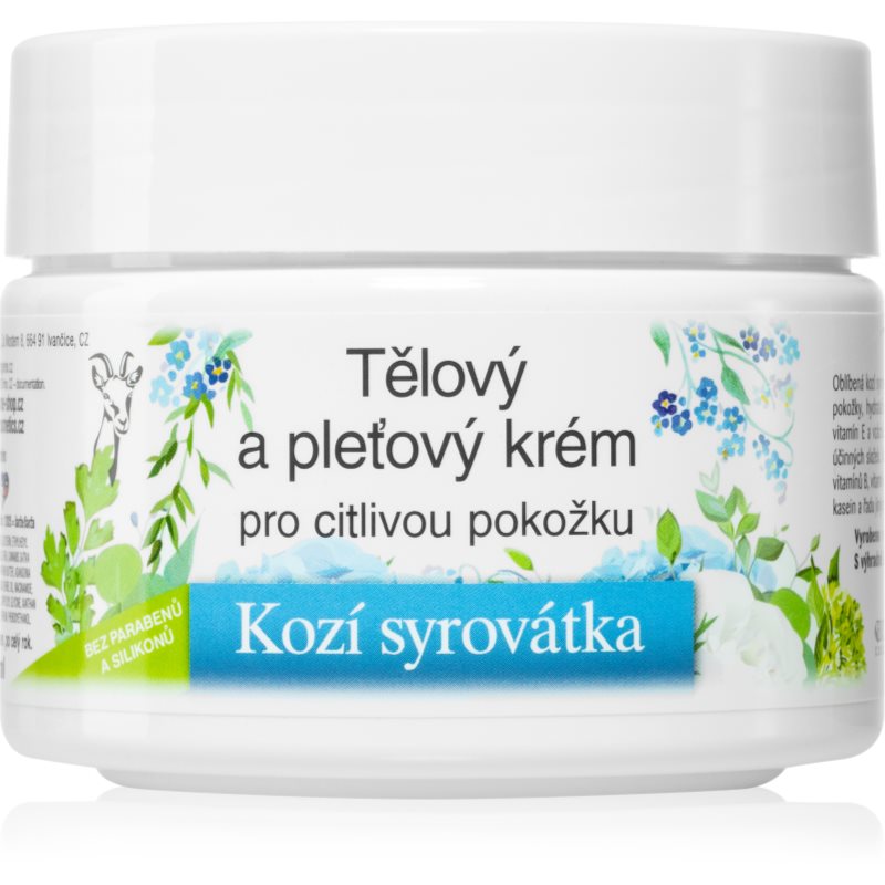 Bione Cosmetics Kozí Syrovátka Cremă nutritivă pentru față și corp pentru piele sensibila 260 ml