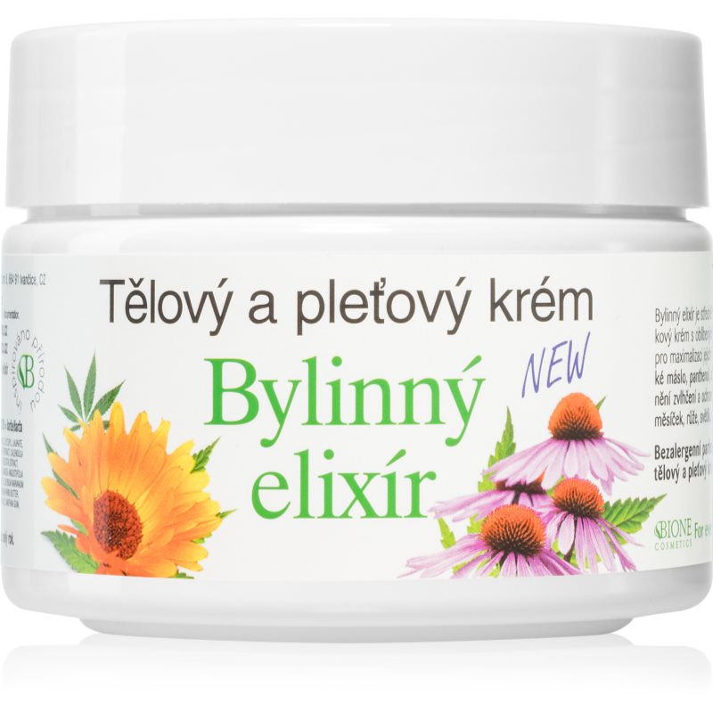 Bione Cosmetics Bylinný elixír crema pentru fata si corp 260 ml