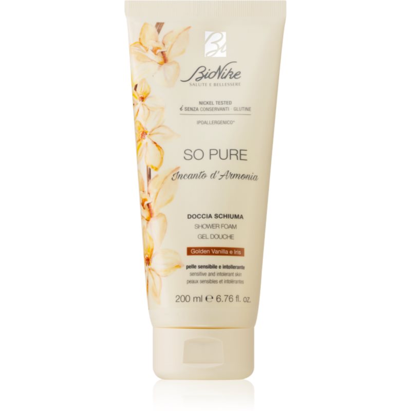 BioNike So Pure Incanto d\'Armonia gel parfumat pentru duș pentru femei Golden Vanilla & Iris 200 ml