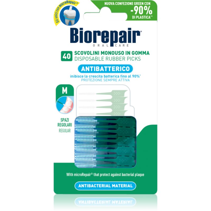 Biorepair Rubber Picks Regular scobitoare Green - Regular 40 buc