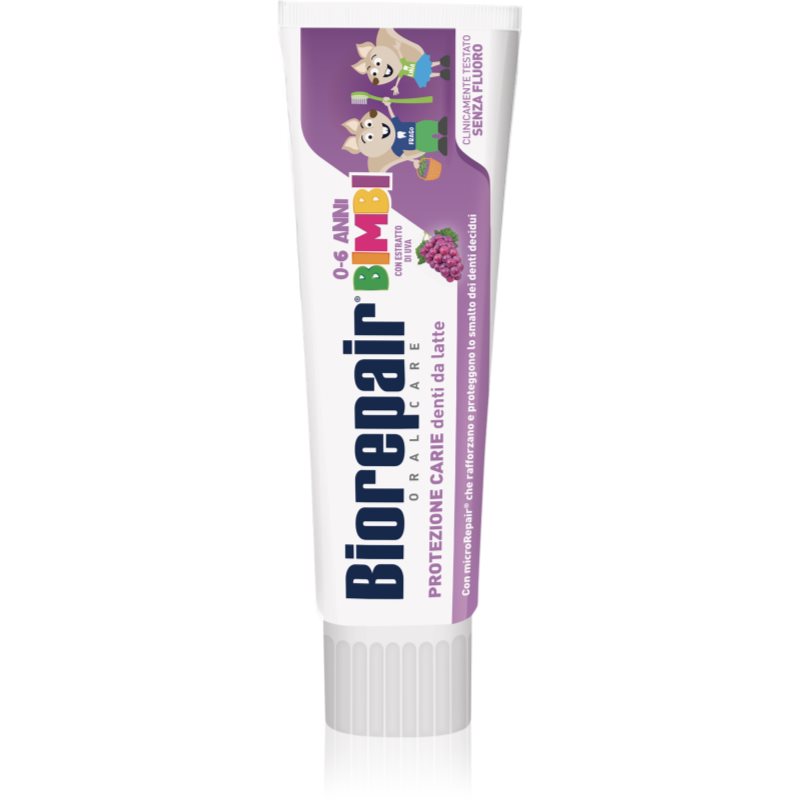 Biorepair Kids 0-6 Grape Pasta de dinti pentru copii. pentru refacerea smaltului dintilor Grape 50 ml