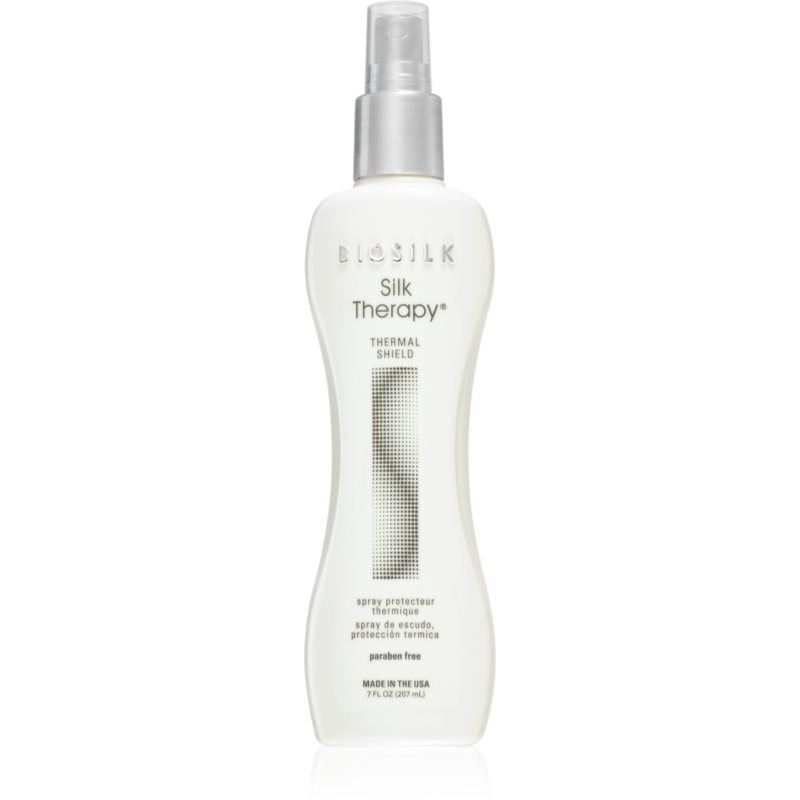 Biosilk Silk Therapy Thermal Shield spray cu protecție termică, pentru aranjarea cu placa și cu ondulatorul fara parabeni 207 ml