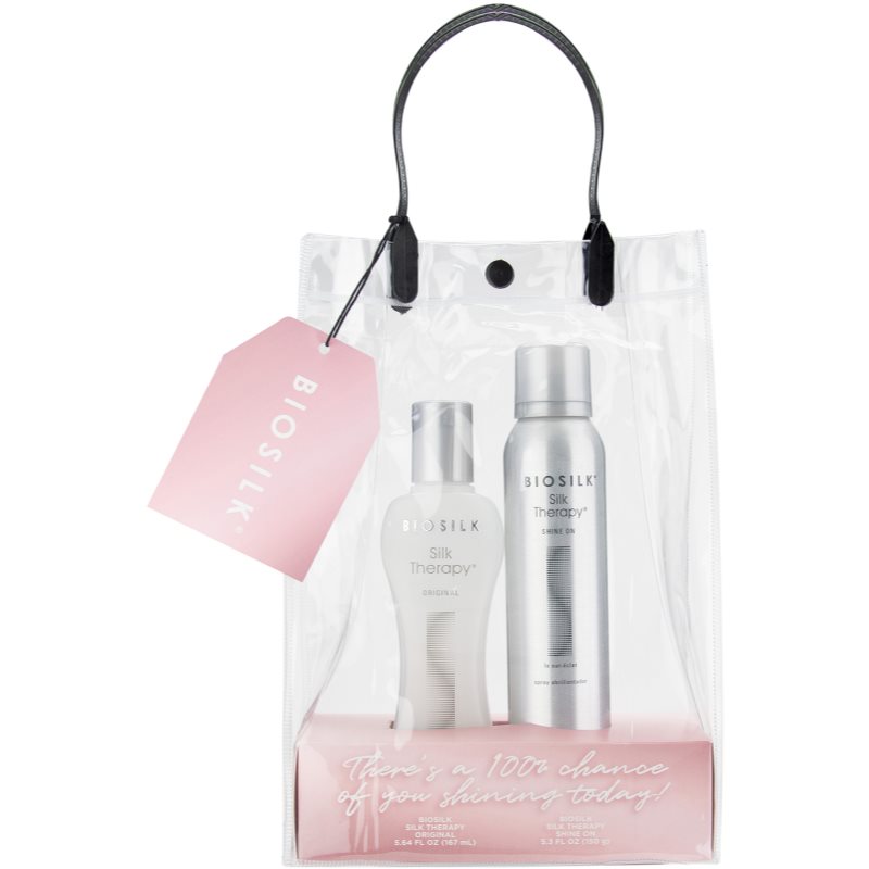 Biosilk SilkTherapy Shine On Duo Kit set cadou pentru un par stralucitor si catifelat 1 buc