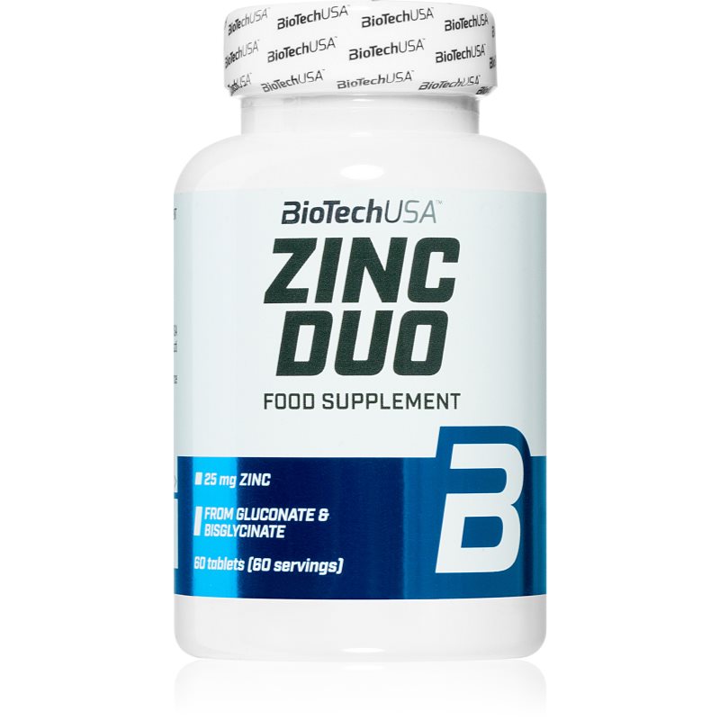 BioTechUSA Zinc Duo Tabletten für eine einwandfreie Funktion des Organismus 120 g