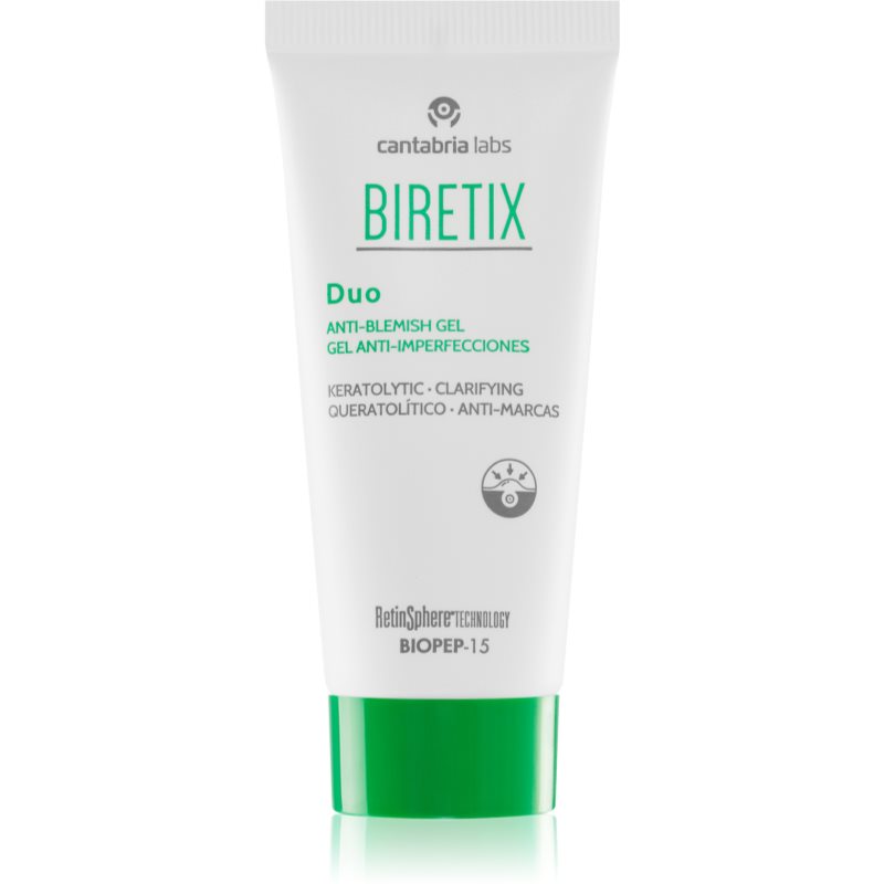 Biretix Treat Duo Anti-Blemish Gel corector regenerator anti-recidivă pentru imperfecțiunile pielii și urmele de acnee 30 ml