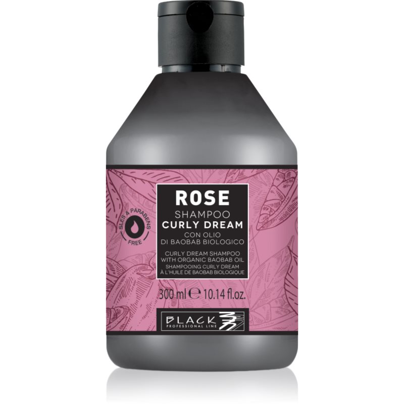 Black Professional Line Rose Curly Dream șampon hidratant pentru păr creț și ondulat 300 ml